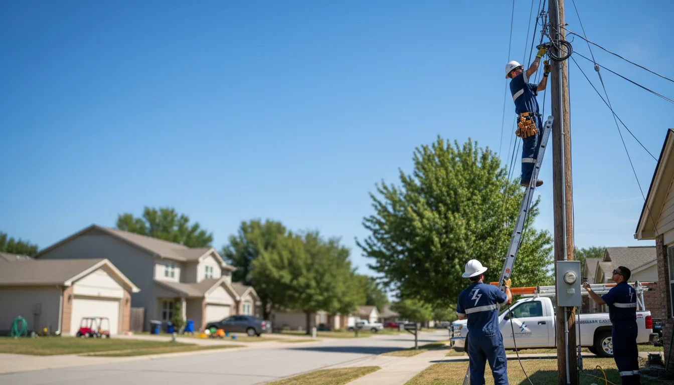 Residential electrician providing installation services in Bethel, OH